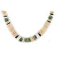 Certified Authentic Navajo .925 Sterling Silver Natural Turquoise Graduated Melon Shell and Heishi Native American Necklace 15845-8 Certified Authentic Navajo .925 Sterling Silver Natural Turquoise Graduated Melon Shell and Heishi Native American Necklace 15845-8