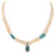 Certified Authentic Navajo .925 Sterling Silver Natural Turquoise Graduated Melon Shell Native American Necklace 15213-337 Certified Authentic Navajo .925 Sterling Silver Natural Turquoise Graduated Melon Shell Native American Necklace 15213-337