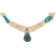 Certified Authentic Navajo .925 Sterling Silver Natural Turquoise Graduated Melon Shell Native American Necklace 15213-337 Certified Authentic Navajo .925 Sterling Silver Natural Turquoise Graduated Melon Shell Native American Necklace 15213-337