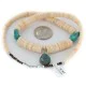 Certified Authentic Navajo .925 Sterling Silver Natural Turquoise Graduated Melon Shell Native American Necklace 15213-337