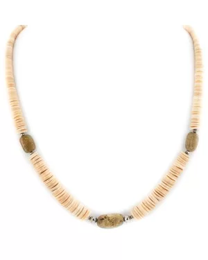 Certified Authentic Navajo .925 Sterling Silver Natural Turquoise Graduated Melon Shell Native American Necklace 15213-7 Certified Authentic Navajo .925 Sterling Silver Natural Turquoise Graduated Melon Shell Native American Necklace 15213-7