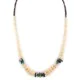 Certified Authentic Navajo .925 Sterling Silver Natural Turquoise Graduated Melon Shell Native American Necklace 15432-113