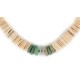 Certified Authentic Navajo .925 Sterling Silver Natural Turquoise Graduated Melon Shell Native American Necklace 15801-13