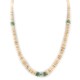 Certified Authentic Navajo .925 Sterling Silver Natural Turquoise Graduated Melon Shell Native American Necklace 15801-13