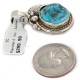 Certified Authentic .925 Sterling Silver Handmade Navajo Natural Turquoise Native American Pendant 25298-3