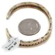 Feather Navajo Handmade Certified Authentic Pure Copper Brass Native American Bracelet 13008-2