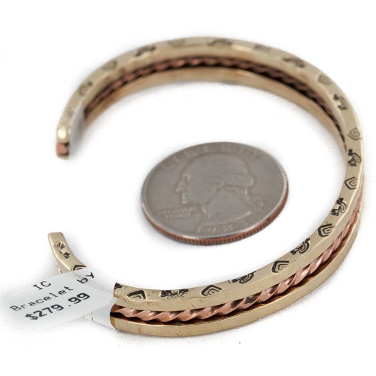 Kokopelli Navajo .925 Sterling Silver Handmade Certified Authentic Pure Copper Brass Native American Bracelet 13008-3 Kokopelli Navajo .925 Sterling Silver Handmade Certified Authentic Pure Copper Brass Native American Bracelet 13008-3