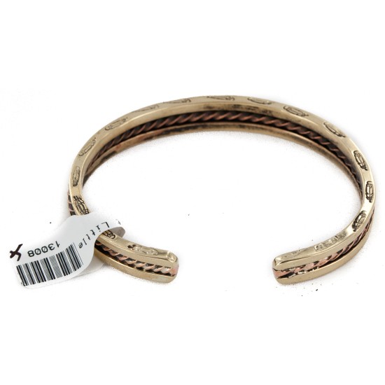 Navajo Feather Handmade Certified Authentic Pure Copper Brass Native American Bracelet 13008-4 Navajo Feather Handmade Certified Authentic Pure Copper Brass Native American Bracelet 13008-4