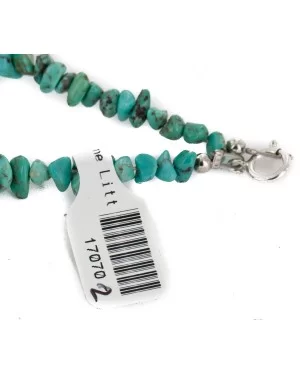 Certified Authentic Navajo .925 Sterling Silver Natural Turquoise Amethyst Native American Necklace 17070-2 Certified Authentic Navajo .925 Sterling Silver Natural Turquoise Amethyst Native American Necklace 17070-2