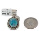 Certified Authentic Handmade .925 Sterling Silver Navajo Natural Turquoise Native American Pendant 25298-4
