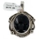 Handmade Certified Authentic .925 Sterling Silver Navajo Natural Black Onyx Native American Pendant 13011
