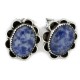 Handmade Certified Authentic Navajo .925 Sterling Silver Natural Lapis Native American Cuff Links 19126