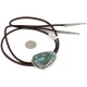 Handmade Certified Authentic Navajo .925 Sterling Silver Natural Turquoise Native American Bolo Tie 24479-2