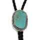 Handmade Certified Authentic Navajo .925 Sterling Silver Natural Turquoise Native American Bolo Tie 24481