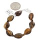 Certified Authentic Navajo .925 Sterling Silver Natural Tigers Eye Native American Bracelet 13038-19