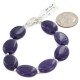 Certified Authentic Navajo Nickel Natural Purple Charoite Native American Bracelet 13039-16