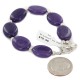 Certified Authentic Nickel Navajo Natural Purple Charoite Native American Bracelet 13039-14
