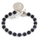 Certified Authentic Navajo Nickel Natural Purple Goldstone Native American Bracelet 13039-15 Certified Authentic Navajo Nickel Natural Purple Goldstone Native American Bracelet 13039-15