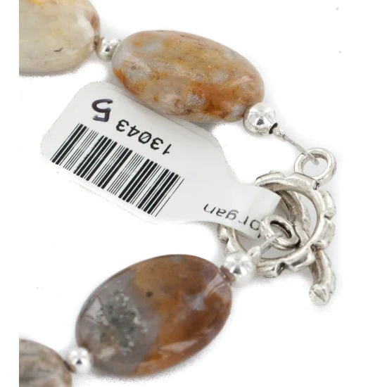 Nickel Certified Authentic Navajo Natural Jasper Native American Bracelet 13043-5 Nickel Certified Authentic Navajo Natural Jasper Native American Bracelet 13043-5