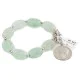 Certified Authentic Nickel Navajo Natural Green Quartz Native American Bracelet 13039-3