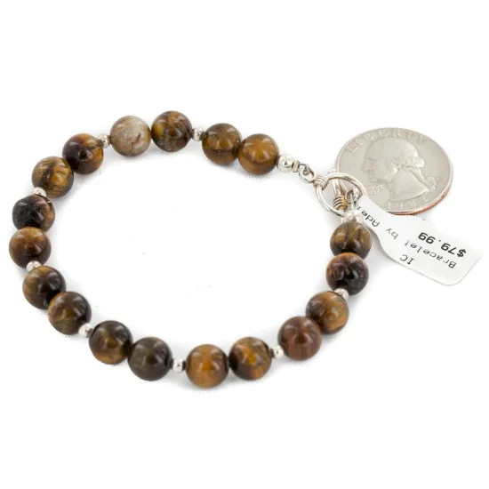 Certified Authentic Navajo .925 Sterling Silver Natural Tigers Eye Native American Bracelet 13039-2 Certified Authentic Navajo .925 Sterling Silver Natural Tigers Eye Native American Bracelet 13039-2