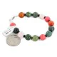 Navajo .925 Sterling Silver Bracelet with Jade, Pink Quartz and Carnelian 13038-10 Navajo .925 Sterling Silver Bracelet with Jade, Pink Quartz and Carnelian 13038-10