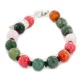 Navajo .925 Sterling Silver Bracelet with Jade, Pink Quartz and Carnelian 13038-10 Navajo .925 Sterling Silver Bracelet with Jade, Pink Quartz and Carnelian 13038-10