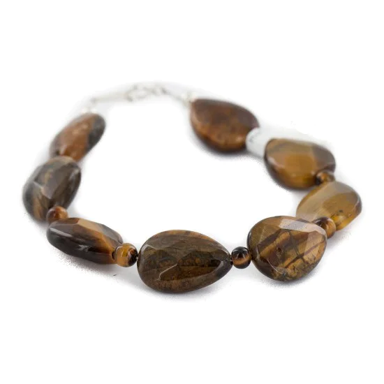 Certified Authentic Navajo .925 Sterling Silver Natural Tigers Eye Native American Bracelet 13038-19 Certified Authentic Navajo .925 Sterling Silver Natural Tigers Eye Native American Bracelet 13038-19
