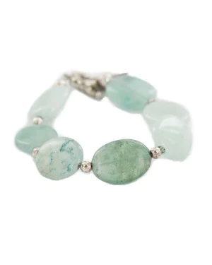Navajo Green Quartz Bracelet with Nickel Clasp 13039-4
