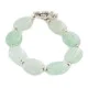 Certified Authentic Nickel Navajo Natural Green Quartz Native American Bracelet 13039-3