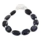 Certified Authentic Nickel Navajo Natural Purple Goldstone Native American Bracelet 13039-8