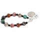 Certified Authentic Navajo Nickel Natural Black Onyx Multicolor Stones Native American Bracelet 13035-7