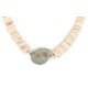 Certified Authentic .925 Sterling Silver Navajo Natural Graduated Melon Shell and Turquoise Native American Necklace 7501013-3 Certified Authentic .925 Sterling Silver Navajo Natural Graduated Melon Shell and Turquoise Native American Necklace 7501013-3