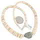 Certified Authentic .925 Sterling Silver Navajo Natural Graduated Melon Shell and Turquoise Native American Necklace 7501013-3 Certified Authentic .925 Sterling Silver Navajo Natural Graduated Melon Shell and Turquoise Native American Necklace 7501013-3