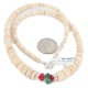 Certified Authentic Navajo .925 Sterling Silver Natural Graduated Melon Shell Turquoise Coral Native American Necklace 7501014-1