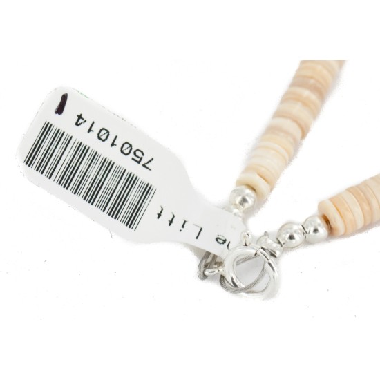 Certified Authentic Navajo .925 Sterling Silver Natural Graduated Melon Shell Turquoise Coral Native American Necklace 7501014-1 Certified Authentic Navajo .925 Sterling Silver Natural Graduated Melon Shell Turquoise Coral Native American Necklace 7501014-1