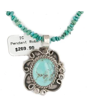 .925 Sterling Silver Certified Authentic Navajo Turquoise Coral Native American Necklace 14764-4-15360 .925 Sterling Silver Certified Authentic Navajo Turquoise Coral Native American Necklace 14764-4-15360