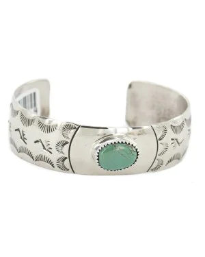 Bear Paw Handmade Navajo Nickel Certified Authentic Natural Turquoise Native American Bracelet 13034-4 Bear Paw Handmade Navajo Nickel Certified Authentic Natural Turquoise Native American Bracelet 13034-4
