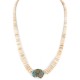 Certified Authentic Navajo .925 Sterling Silver Natural Graduated Melon Shell Turquoise Native American Necklace 7501013-2 Certified Authentic Navajo .925 Sterling Silver Natural Graduated Melon Shell Turquoise Native American Necklace 7501013-2