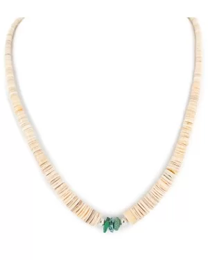 Certified Authentic Navajo .925 Sterling Silver Natural Graduated Melon Shell Turquoise Native American Necklace 7501014-2 Certified Authentic Navajo .925 Sterling Silver Natural Graduated Melon Shell Turquoise Native American Necklace 7501014-2
