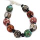 Certified Authentic Navajo Nickel Natural Black Onyx Multicolor Stones Native American Bracelet 13035-7 Certified Authentic Navajo Nickel Natural Black Onyx Multicolor Stones Native American Bracelet 13035-7