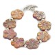 Flower Certified Authentic Navajo Nickel Shell Native American Bracelet 13035-5