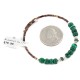 Certified Authentic Navajo Natural Turquoise Malachite Heishi Adjustable Wrap Native American Bracelet 13049-10