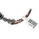 Certified Authentic Navajo Natural Hematite Heishi Adjustable Wrap Native American Bracelet 13049-8