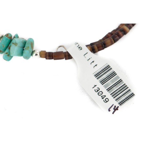 Certified Authentic Navajo Natural Turquoise Coral Amethyst Agate Heishi Adjustable Wrap Native American Bracelet 13049-14 Certified Authentic Navajo Natural Turquoise Coral Amethyst Agate Heishi Adjustable Wrap Native American Bracelet 13049-14