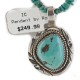 .925 Sterling Silver Certified Authentic Navajo Natural Turquoise Coral Native American Necklace  12554-2-15771