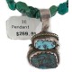.925 Sterling Silver Certified Authentic Navajo Turquoise Jasper Native American Necklace 14882-17-15360
