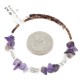 Certified Authentic Navajo Natural Amethyst Heishi Adjustable Wrap Native American Bracelet 13049-9