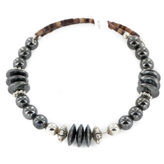 Navajo Natural Hematite Heishi Adjustable Wrap Bracelet NB160131221959 Navajo Natural Hematite Heishi Adjustable Wrap Bracelet NB160131221959