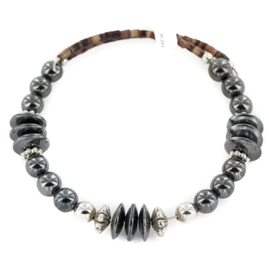 Navajo Natural Hematite Heishi Adjustable Wrap Bracelet NB160131221959 Navajo Natural Hematite Heishi Adjustable Wrap Bracelet NB160131221959
